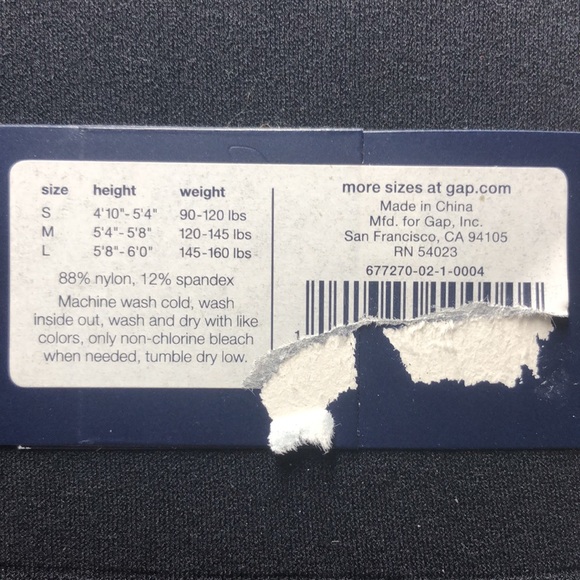 NWT Gap black tights size medium - Picture 3 of 4